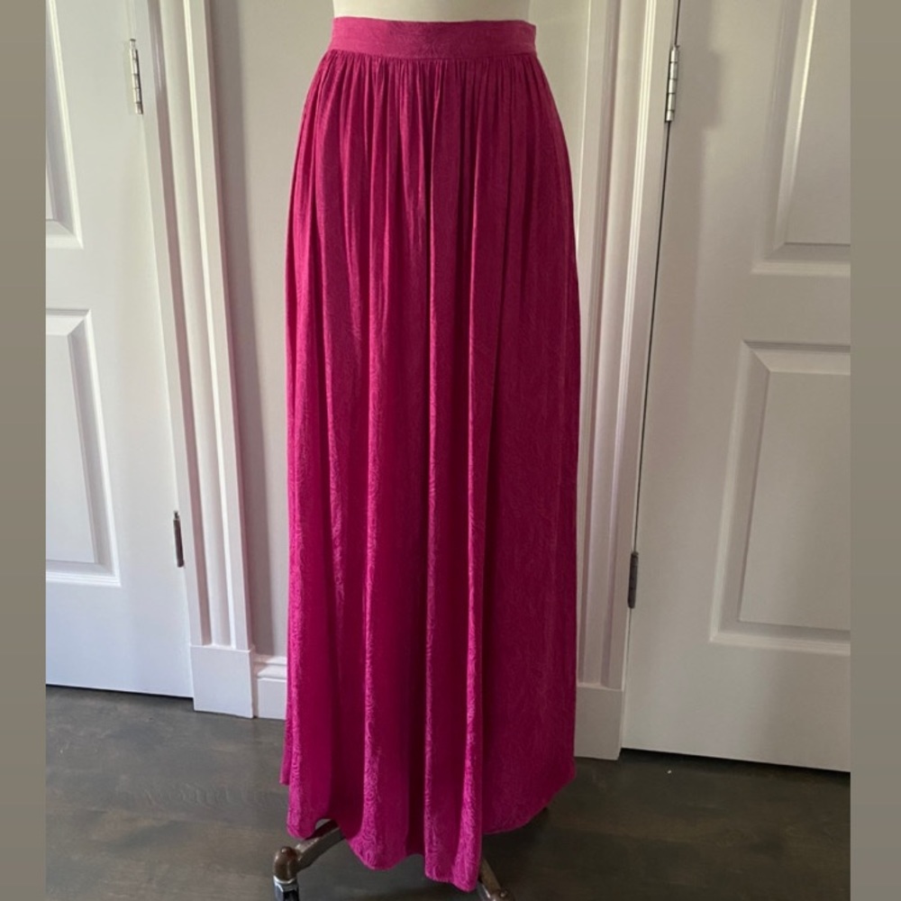 Anthropologie Akemi + Kin Pink Paisley Maxi Skirt